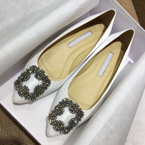

designer luxury 2021 women's shoes rhinestone high heels pointed toes 3cm wedding dress naked black shine the size 35-42
