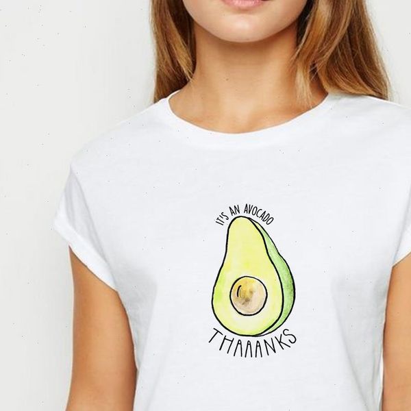 

women plus size its an avocado t shirt ropa mujer spring summer harajuku comfortable white tee round neck