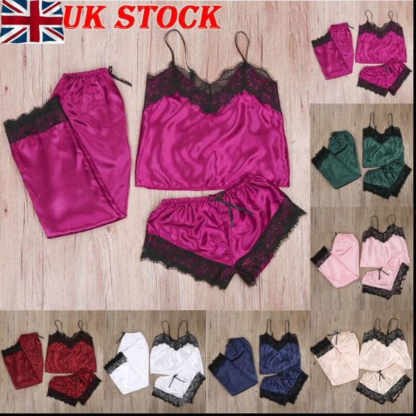 

satin lace mesh babydoll womens sleepwears nightwear shorts pjs pyjamas, Black;red