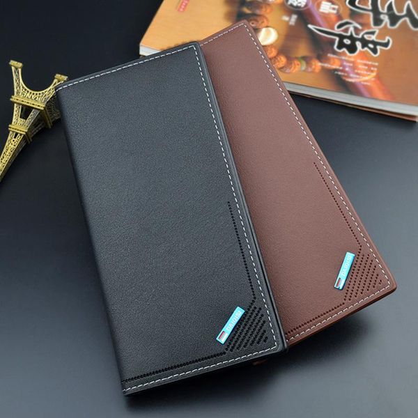 

men's wallet long multi-function business soft card holder coin purse large-capacity fashion portable clutch wallets, Red;black