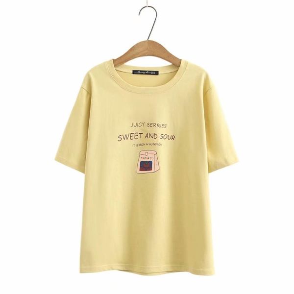 

plus size o neck cotton print short sleeves women tshirts 2021 summer casual ladies t shirts female t-shirts violet yellow women's t-s, White