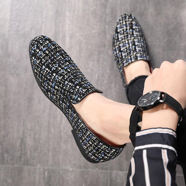 

dress shoes cow leather casual business men loafers luxury shinning formal wedding party designer flats, Black