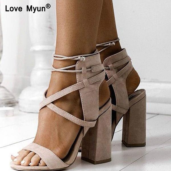 

women sandals summer high heels for shoes 10cm gladiator 34-43 opean toe 555, Black
