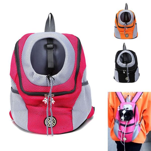 

dog car seat covers portable double shoulder pet carrier bag outdoor travel backpack front mesh head carrying cat bags