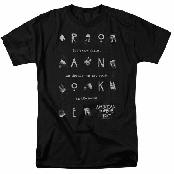 

American Horror Story Chatter Box T Shirt Licensed Horror TV Show Classic Black, White;black