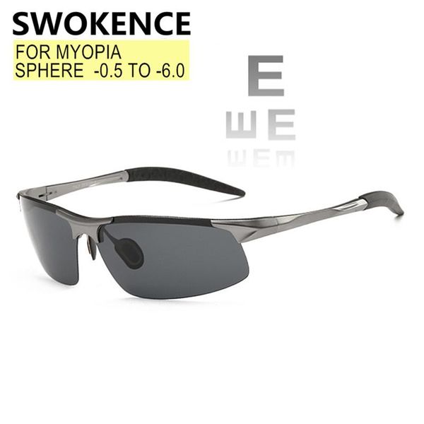 

sunglasses swokence prescription myopia -0.5 to -6.0 women men fashion polarized sun glasses for short sighted astigmatism sa24, White;black