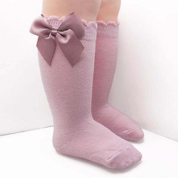 

socks winter autumnbaby knee high baby girls boys infants toddlers soft cotton floor children's long, Pink;yellow