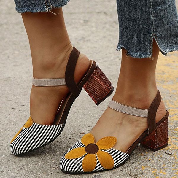 

sandals 2021 summer women's round toe fashion female snake pattern flower decoration shoes ladies light elastic band footwear, Black