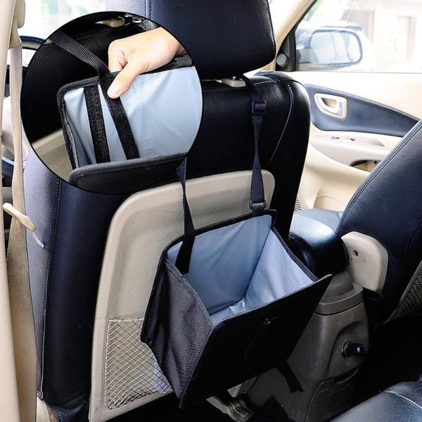 

car organizer 1pc portable trash can hanging bin back seat storage bag waterproof