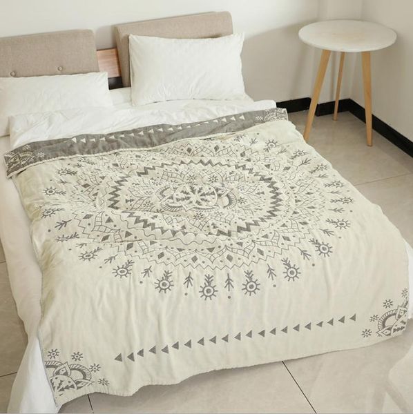 

blankets muslin summer blanket travel breathable chic mandala large bed sofa soft throw para 100% cotton