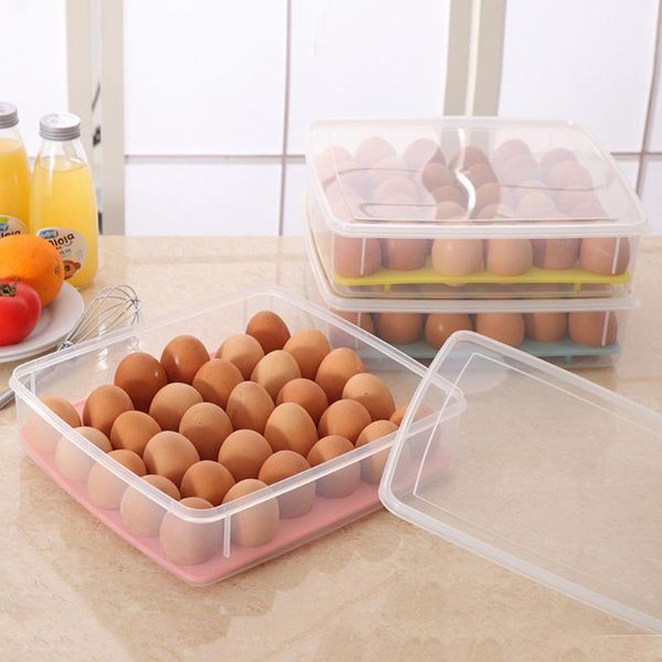 

storage bottles & jars plastic egg holder box refrigerator food dumplings eggs airtight container drop