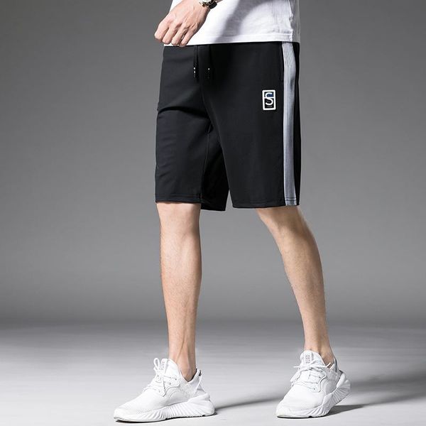 

men's shorts clothing summer thin trend fashion youth loose casual sports ice silk breathable men, White;black