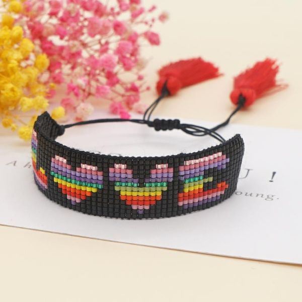 

charm bracelets go2boho miyuki bracelet & bangle rainbow handmade beads for women gift friendship tassel pulseras, Golden;silver