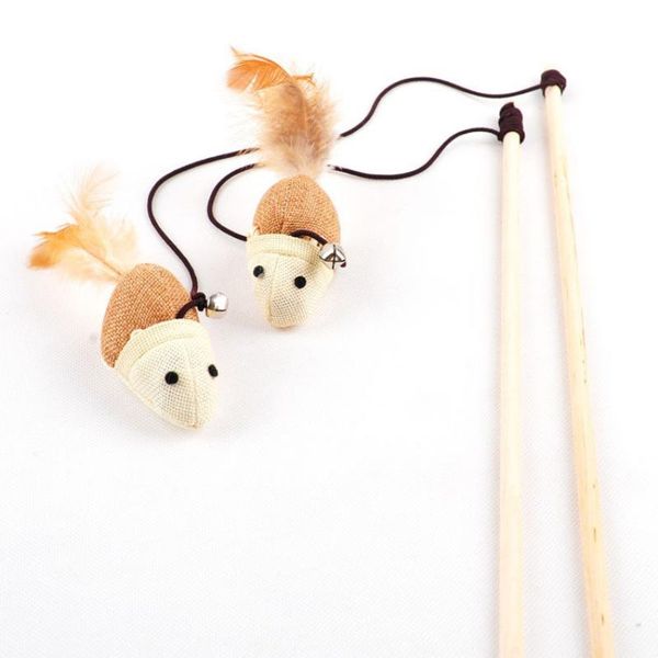 

cat toys kitten tease toy pet interactive stick exercise wooden supplies for solving boredom