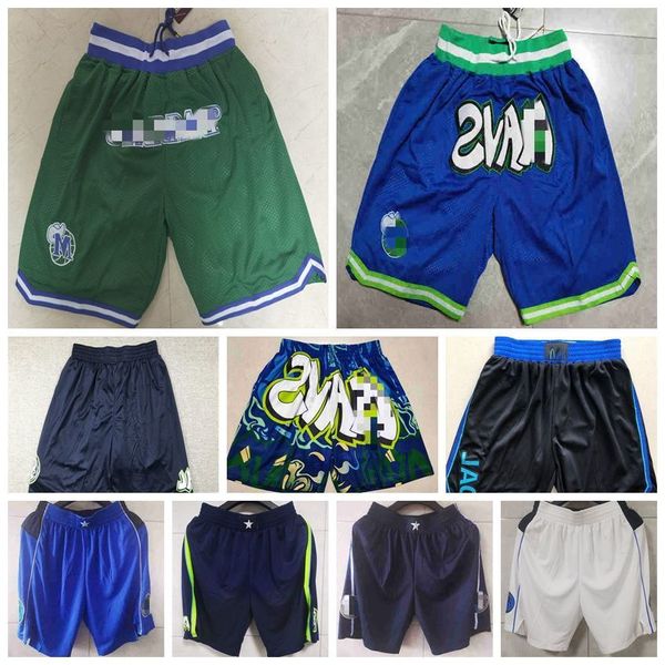 

mens stitched just don basketball shorts dallas77 luka 41 nowitzki kristaps porzingis 6 doncic mitchell&ness 2021/22 edition city sweatpants, White;black