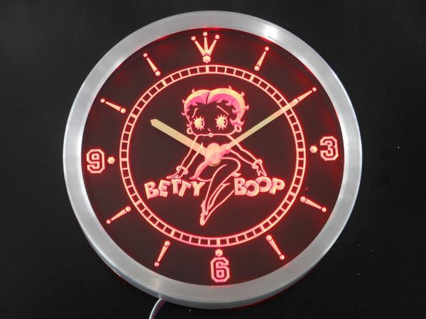 

wall clocks nc0233 betty boop neon light signs led clock
