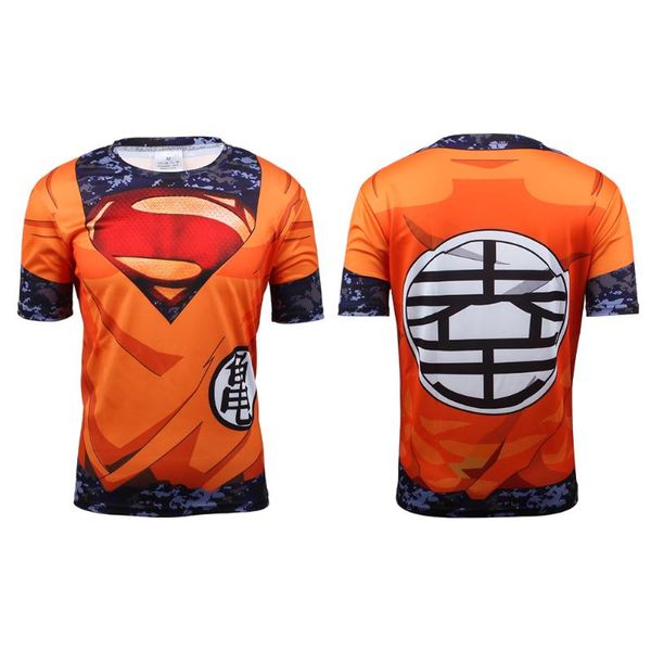 

running jerseys 2021 summer men's 3d anime printing short sleeve gym compression shirt fitness t breathable quick drying sport, Black;blue