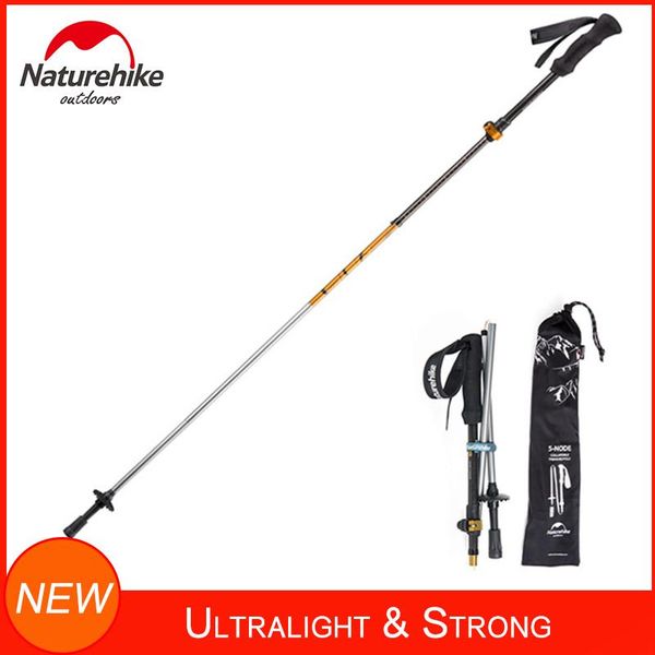 

trekking poles naturehike carbon fiber+aluminum alloy pole ultralight collapsible trail running hiking walking sticks folding canes