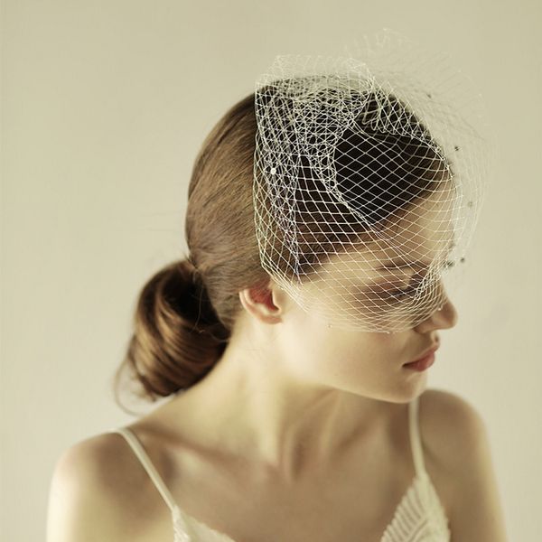 

vintage bridal veils mask veil with comb wedding accessories, Black