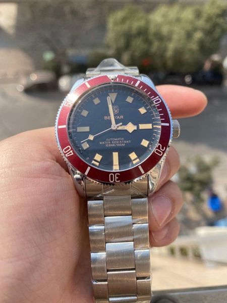 

wristwatches benyar originals luxury men mechanical watches business automatic watch waterproof wrist clock man reloj hombre 2021, Slivery;brown