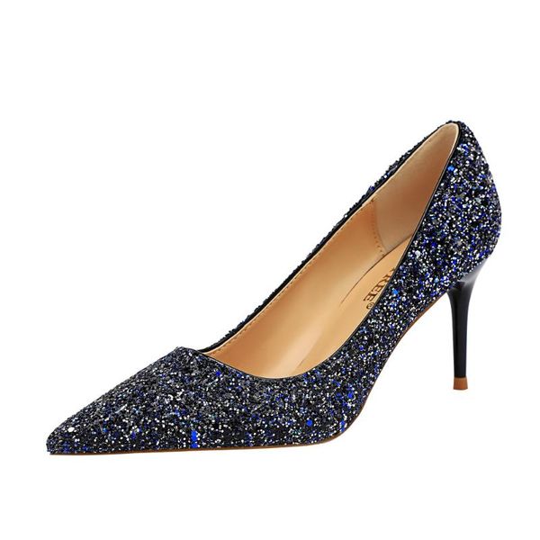 

dress shoes women pumps high heels thin wedding pointed female heel ladies classic g0267, Black