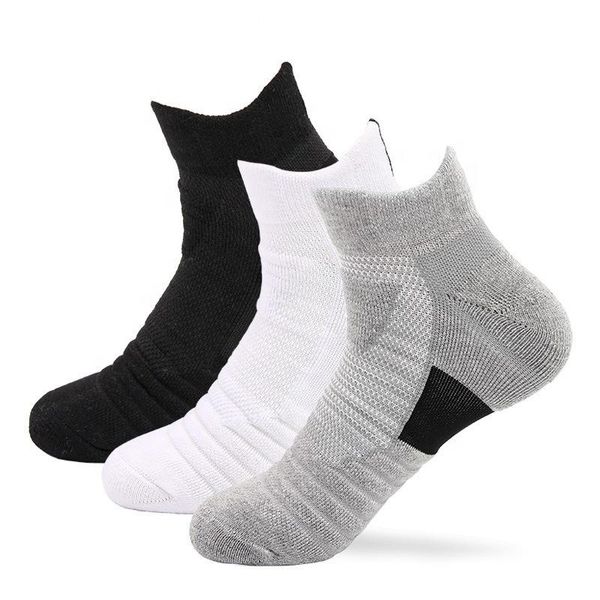 Herrensocken, Fußgewölbeunterstützung, professionell, athletisch, verdickt, Frottee-Kissen, Knöchel, Tennis, Herren