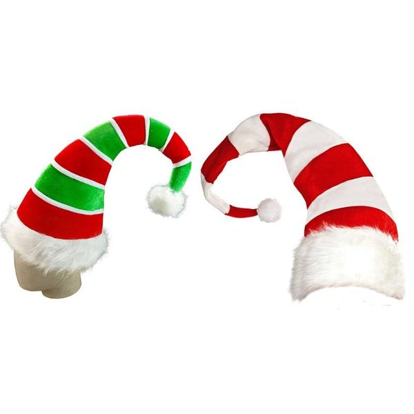

berets style santa hat xmas striped christmas for party anniversary, Blue;gray