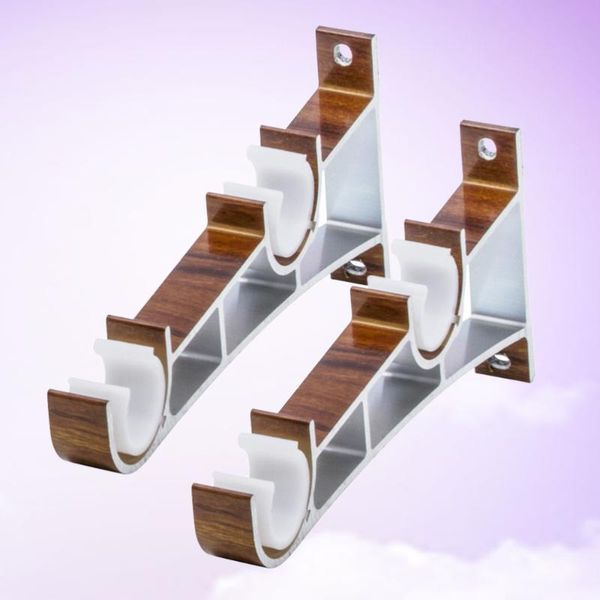 

shower curtains 2pcs curtain fittings aluminum alloy double bracket fish type code rod