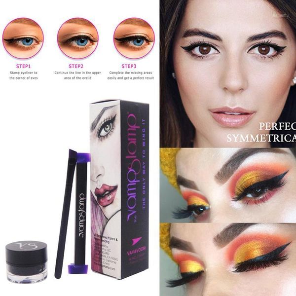 

1pc liquid eyeliner pencil super quick dry waterproof black stamps eye liner maquiagem cosmetics makeup tool tslm11