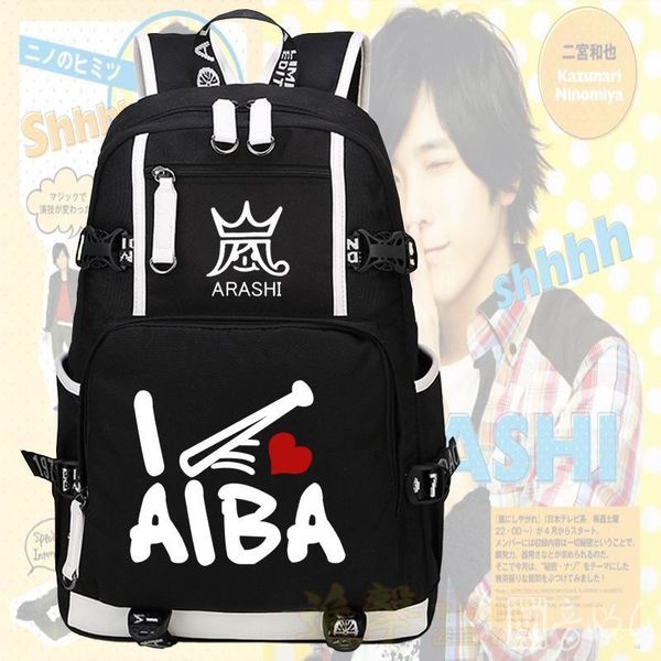 

backpack masaki aiba arashi band daypack japonism schoolbag music rucksack satchel school bag computer day pack
