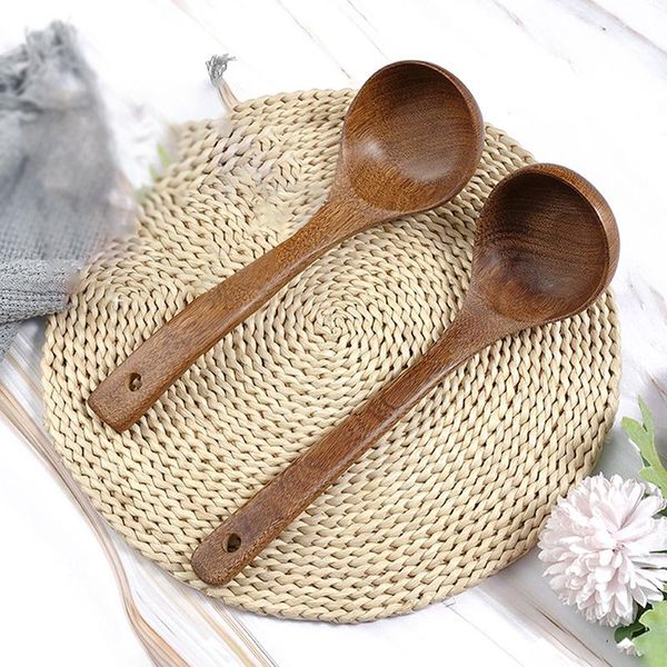 

spoons wood soup long handle pot kitchen cooking utensil tool