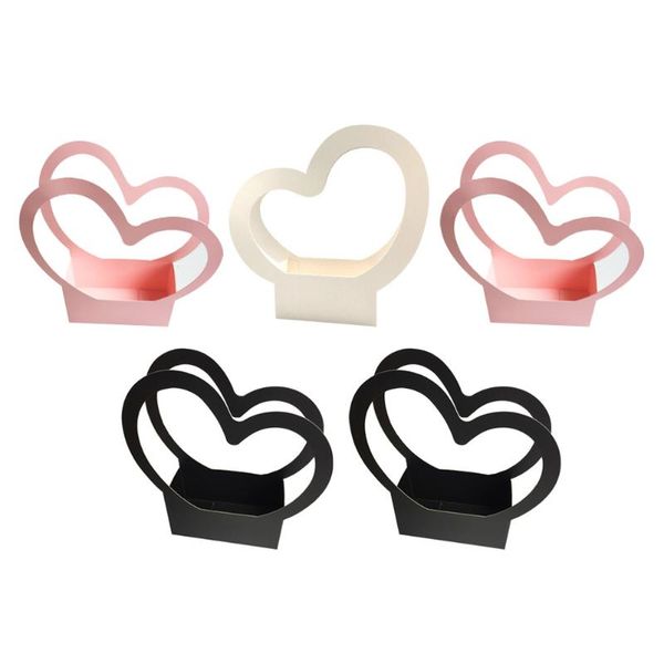 

gift wrap 5 pcs kraft paper storage boxes cases heart-shaped wrapping