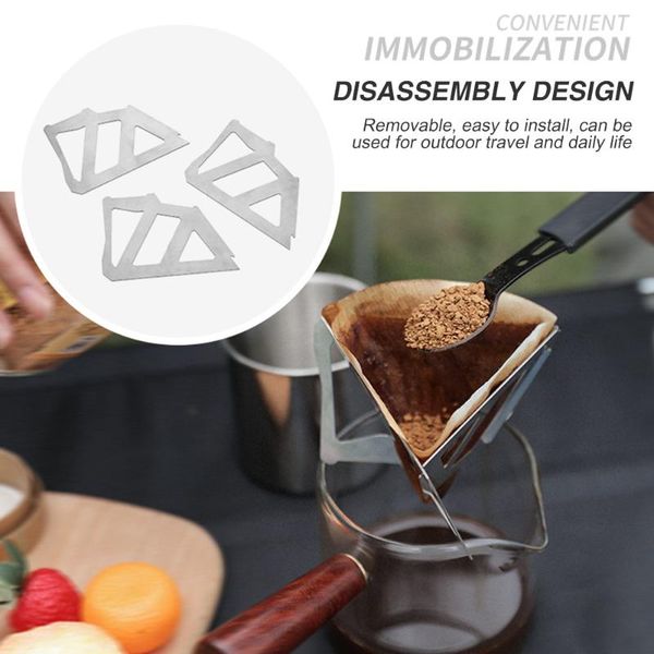 

coffee filters stainless steel filter holder outdoor camping folding portable drip rack dripper