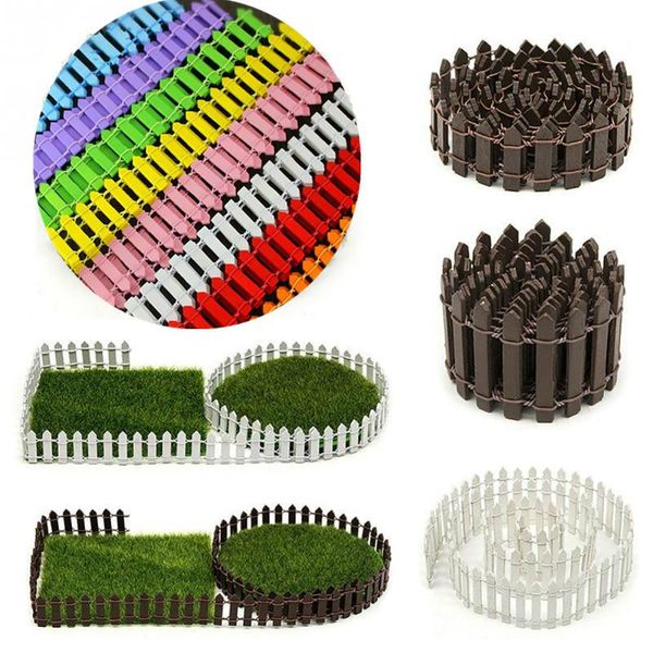

decorative objects & figurines diy mini fence barrier wooden craft 90*5cm miniature fairy garden terrarium potted palings showcase decor hom