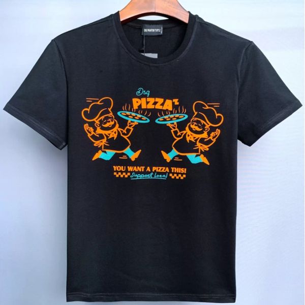 

new dsq t-shirt 2022hd men's designer black white men's summer fashion casual street short sleeve size, White;black