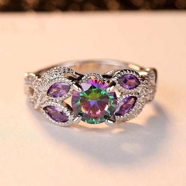

wedding rings surprise price berserk jewelry retro style color zircon bead finger female's ring for girls vintage, Slivery;golden
