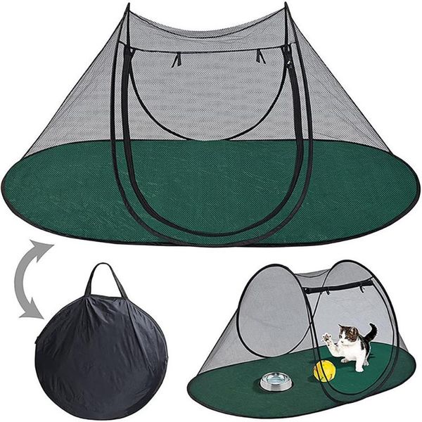 

outdoor pads pet up bug net cage portable tent folding dog house indoor cat for rabbits playpen easy operation