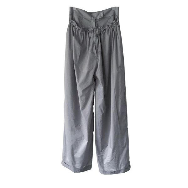 

men's pants summer style literary lazy concise temperament drawstring wide-leg was thin loose casual trousers cotton women, Black