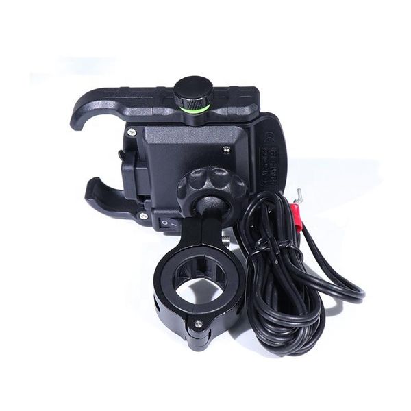 

cell phone mounts & holders 2021 design motorcycle holder socket with usb charger qc 3.0 stable