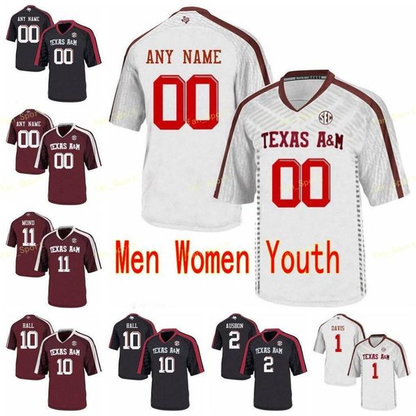 

ncaa college jerseys texas a&m aggies 8 demarvin leal 8 trevor knight 81 jace sternberger 7 keith ford 7 kenny hill custom football stitched, Black