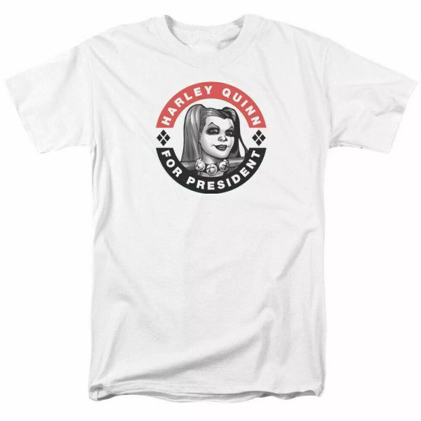 

harley quinn for president t shirt licensed comic book tee white, White;black