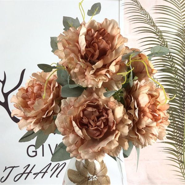 

decorative flowers & wreaths romantic artificial rose bouquet simulation floral ornaments bridal wedding home weeding birthday deskdecor