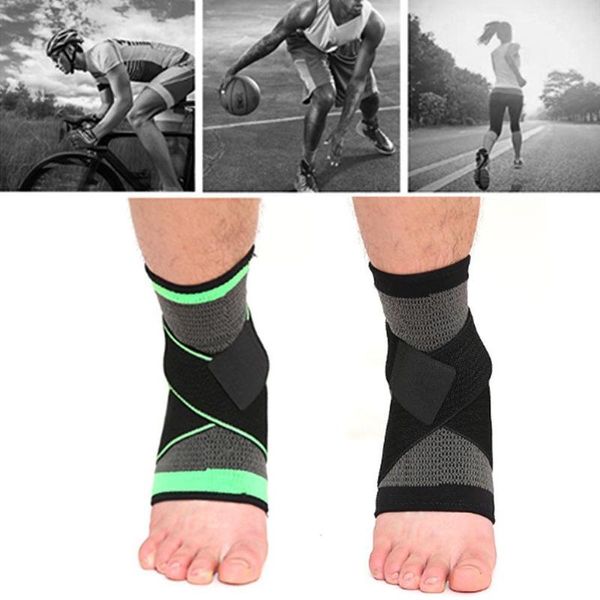 

1pc sport ankle guard brace protector support pad basketball nylon for football elastic compression j2z0, Blue;black