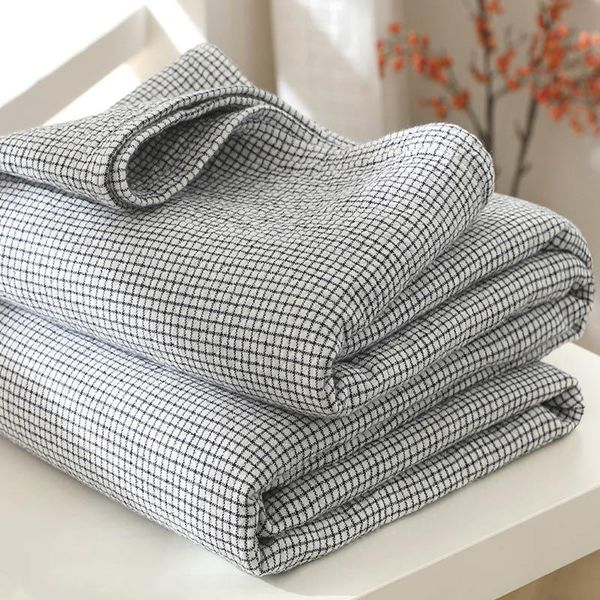 

comforters & sets japan towel quilt cotton blanket for bed queen king bedspread plaid on sofa 4 layer gauze thin comforter cover bedding