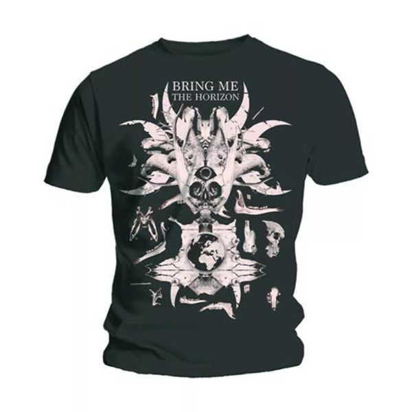 

bring me the horizon skull & bones official t-shirt men unisex, White;black