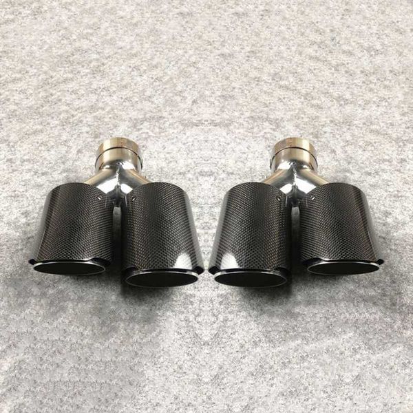 

motorcycle exhaust system 1 pair car accessories carbon fiber pipe nozzles rear diffuser stainless steel muffler tip for akrapovic