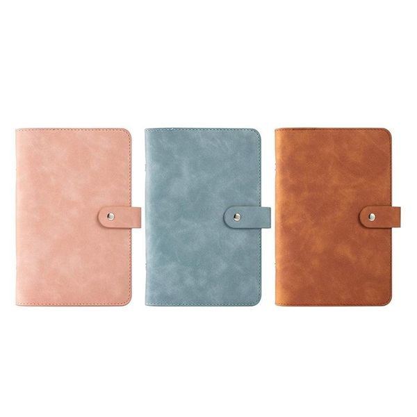

3pcs a6 pu leather notebook binders with pockets 6 round binder cover personal notepad suitable for home gift wrap