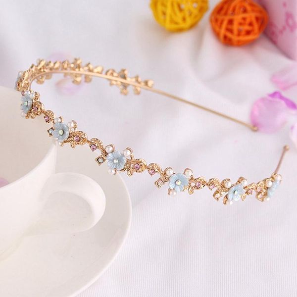 

hair accessories crystal rhinestone pearls wave hairband women bridal wedding tiara crown headband fashion hairwear