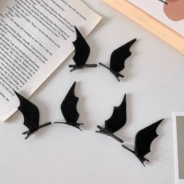 

1 pair of halloween headdrs funny devil ear wing female hairpin, Golden;silver