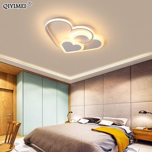

heart led chandelier light for girl room bedroom plafond acrylic lighting lamp modern fixture lampadario luminaire lustres chandeliers